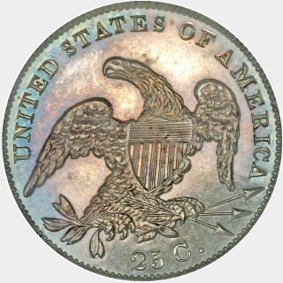 1831 Proof Quarter Dollar reverse