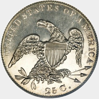 1833 Proof Quarter Dollar reverse