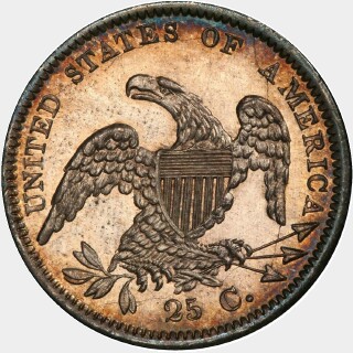 1834 Proof Quarter Dollar reverse