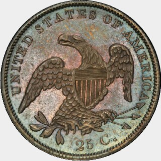 1838 Proof Quarter Dollar reverse
