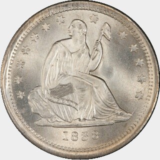 1838  Quarter Dollar obverse