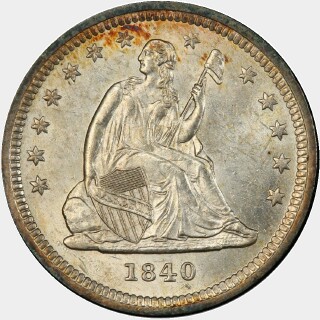 1840  Quarter Dollar obverse