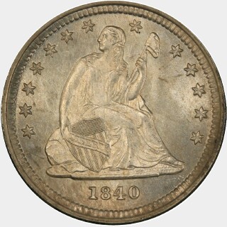 1840-O  Quarter Dollar obverse