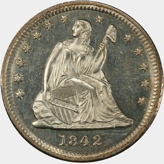 1842  Quarter Dollar obverse