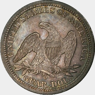 1842-O  Quarter Dollar reverse