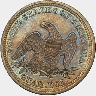 1843  Quarter Dollar reverse