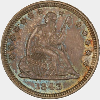 1843  Quarter Dollar obverse
