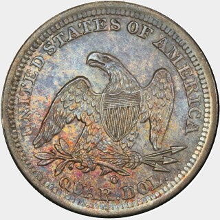 1843-O  Quarter Dollar reverse