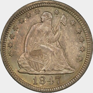 1847  Quarter Dollar obverse
