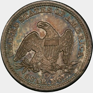 1847-O  Quarter Dollar reverse