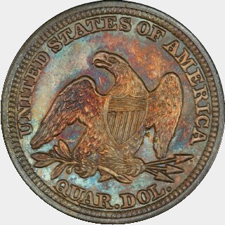 1849  Quarter Dollar reverse