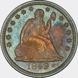 1849  Quarter Dollar obverse