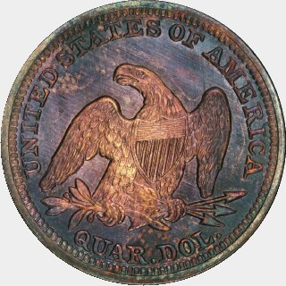 1850  Quarter Dollar reverse