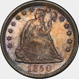 1850-O  Quarter Dollar obverse