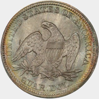 1851  Quarter Dollar reverse
