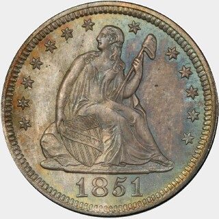 1851  Quarter Dollar obverse
