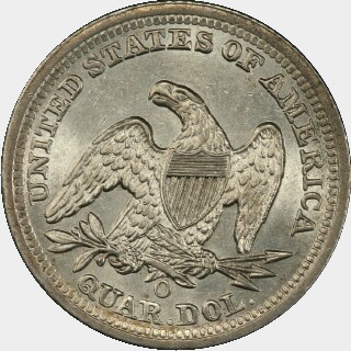 1851-O  Quarter Dollar reverse