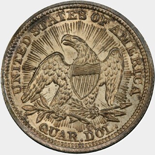 1853/4  Quarter Dollar reverse