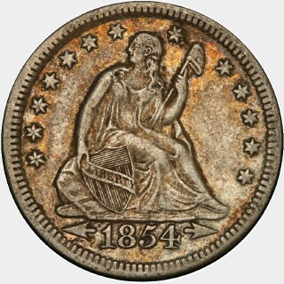 1854-O  Quarter Dollar obverse