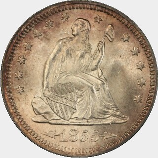 1855  Quarter Dollar obverse