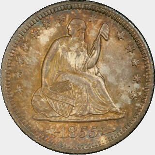 1855-O  Quarter Dollar obverse