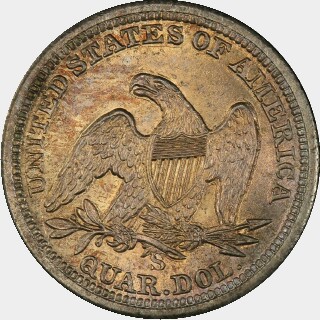 1855-S  Quarter Dollar reverse