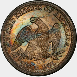 1856-O  Quarter Dollar reverse