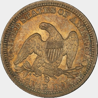 1856-S  Quarter Dollar reverse