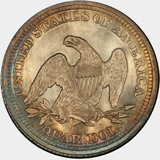 1857  Quarter Dollar reverse