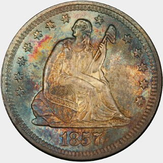 1857  Quarter Dollar obverse