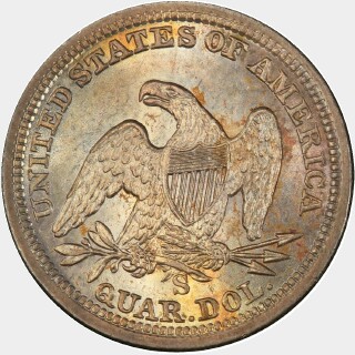 1857-S  Quarter Dollar reverse
