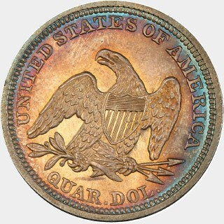 1858  Quarter Dollar reverse