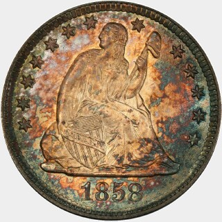 1858-O  Quarter Dollar obverse