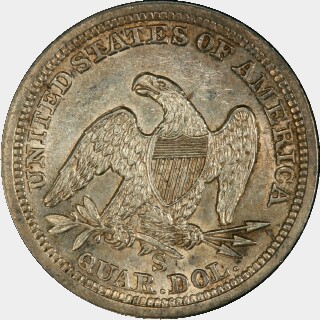 1858-S  Quarter Dollar reverse