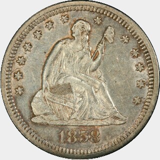 1858-S  Quarter Dollar obverse