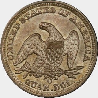 1859-O  Quarter Dollar reverse
