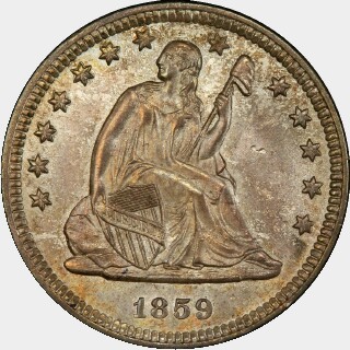 1859-O  Quarter Dollar obverse