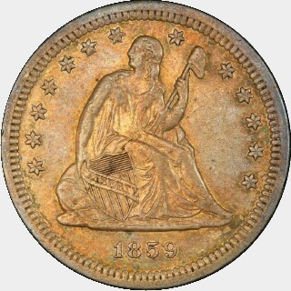 1859-S  Quarter Dollar obverse