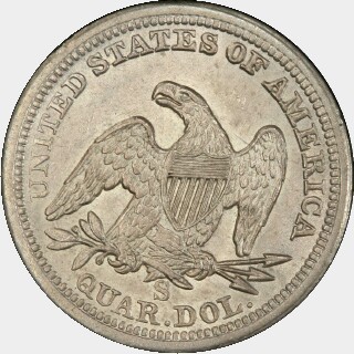 1860-S  Quarter Dollar reverse