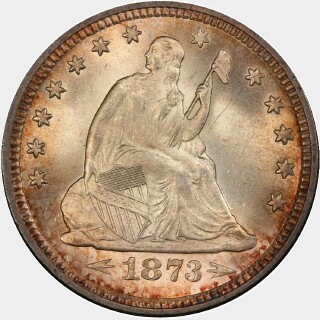 1873  Quarter Dollar obverse