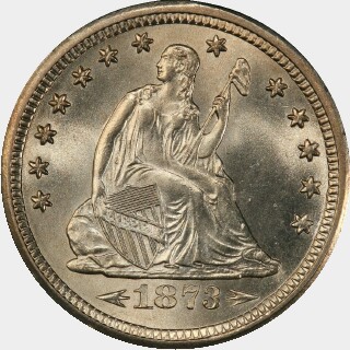 1873-S  Quarter Dollar obverse