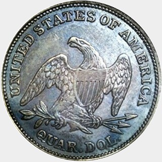 1839 Proof Quarter Dollar reverse