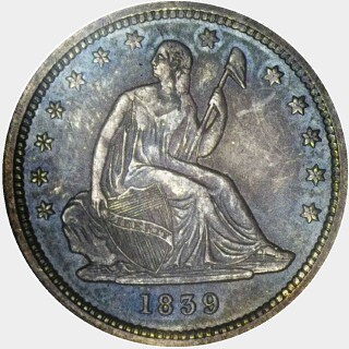 1839 Proof Quarter Dollar obverse