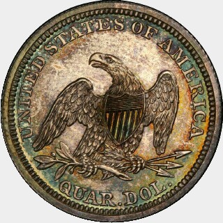 1844 Proof Quarter Dollar reverse