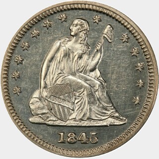 1845 Proof Quarter Dollar obverse