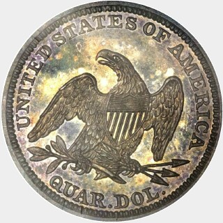 1846 Proof Quarter Dollar reverse
