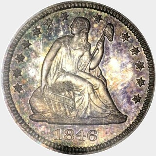 1846 Proof Quarter Dollar obverse