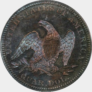 1854 Proof Quarter Dollar reverse