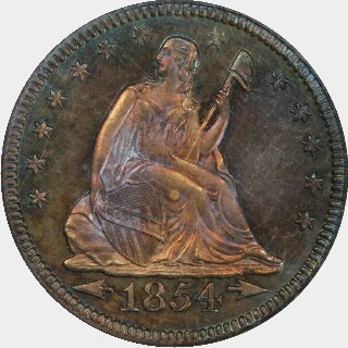 1854 Proof Quarter Dollar obverse