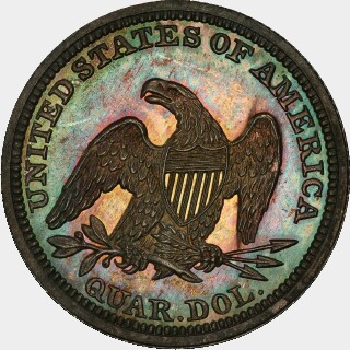 1856 Proof Quarter Dollar reverse